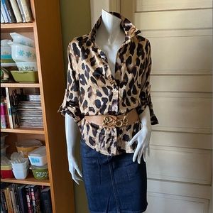 Privy cheetah print blouse